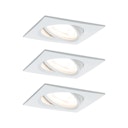 Vorschaubild Paulmann Einbauleuchte Nova 3er Set LED 3x6,5W GU10 weiß eckig