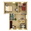 Vorschaubild Palmako Ferienhaus Emily 39,2 m² - 70 mm