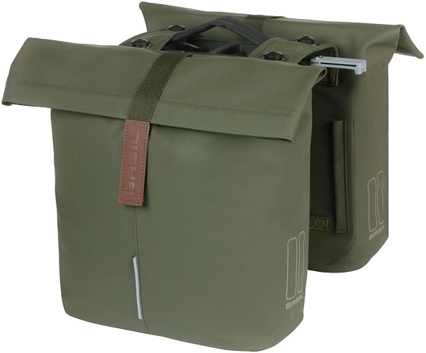 Basil City Double Pannier Bag Doppeltasche grün moss green MIK 2.0