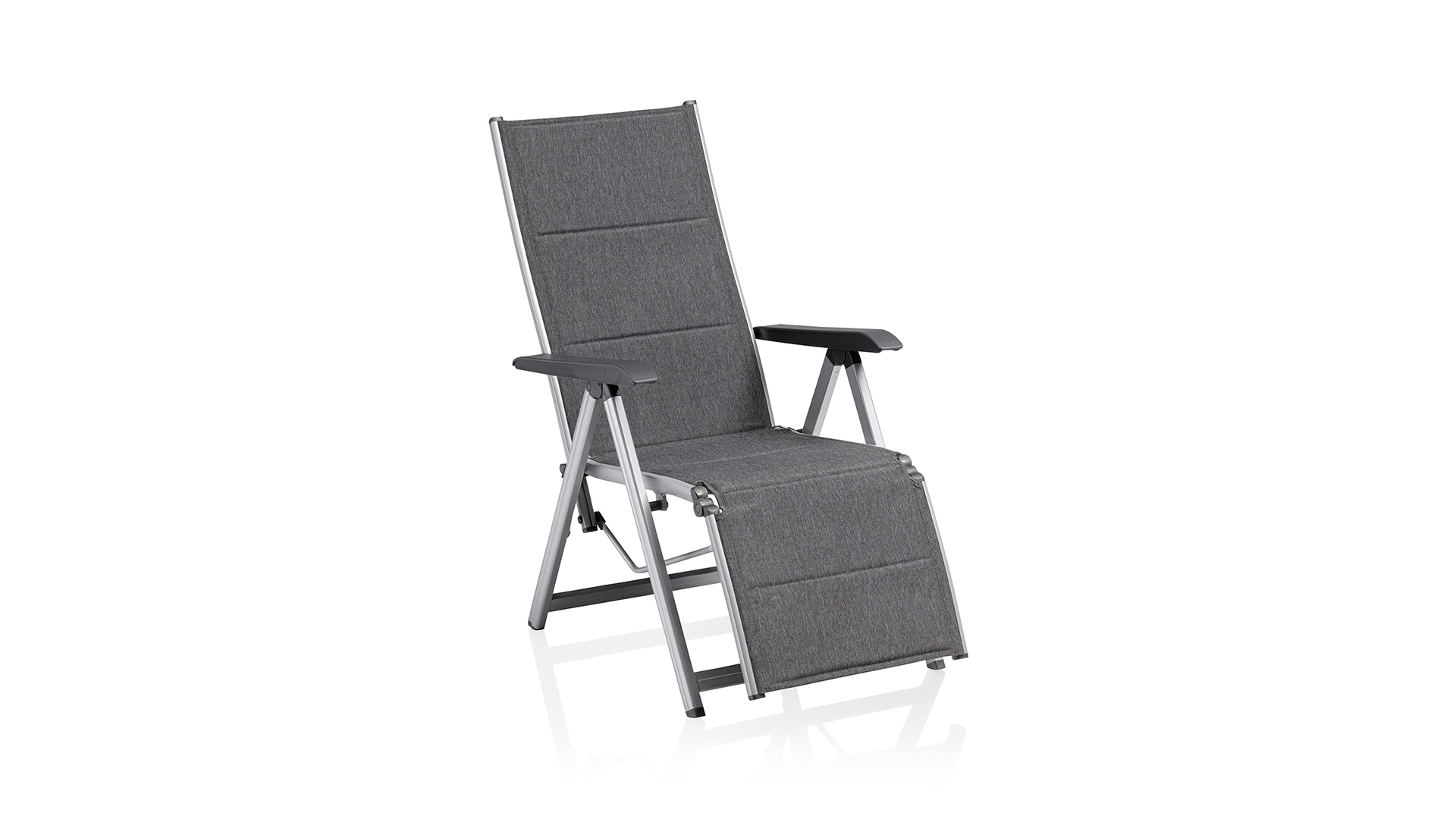 Kettler Relaxsessel BASIC PLUS PADDED, Aluminium Silber / Outdoorgewebe Anthrazit