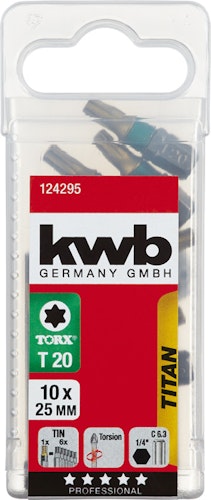kwb 10 Bits 25mm Torx 20 Titan SB 124295