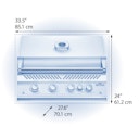 Vorschaubild NAPOLEON Gasgrill 700-Series 32", Mattschwarz, Einbaugrill, inkl. Drehspieß