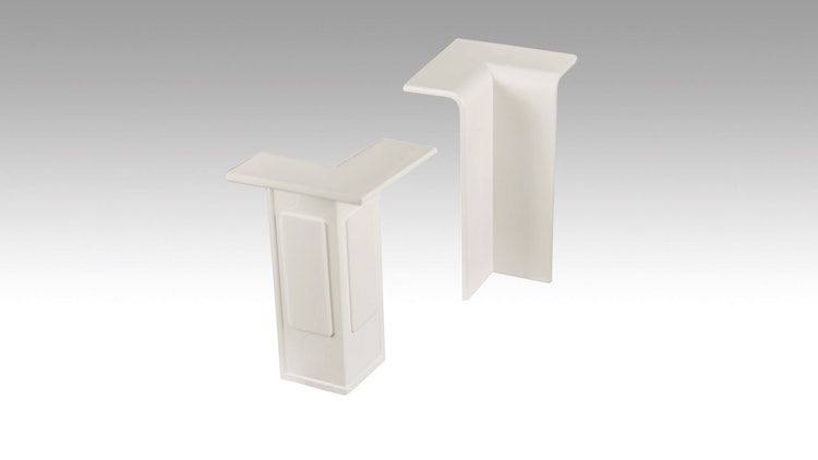 MEISTER Innenecken Fußleiste Profil 15MK/20PK/20PK Aqua (4 Stk./VPE selbstklebend)  Weiß 2001