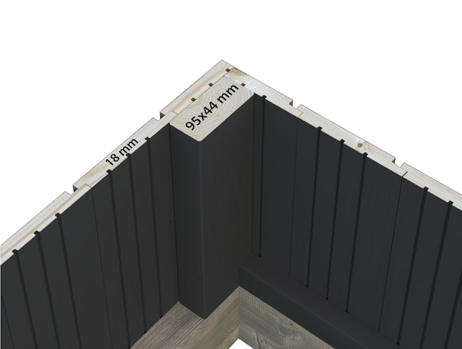 Palmako Glas- & Gerätehaus Emilia 5,4 + 4,0 m² - 18 mm