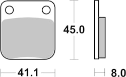 SBS Bremsbelag 536HF Street Ceramic