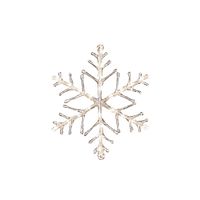 Konstsmide Weihnachtsbeleuchtung  LED Acryl Schneeflocke, 24 warmweiße Dioden