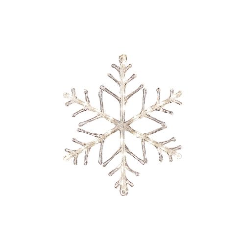 Konstsmide Weihnachtsbeleuchtung  LED Acryl Schneeflocke, 24 warmweiße Dioden