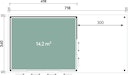 Wolff Finnhaus Gartenhaus Studio 44-D mit Seitendach sowie Alu-Eckverkleidung/Schiebetür (Starletta)