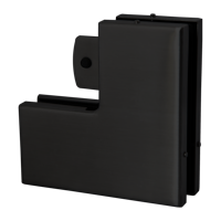 Griffwerk Pivot PT60- schwarz matt Eckbeschlag oben inkl. Anschlag, 8-12mm