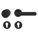 Vorschaubild Griffwerk Wechselgarnitur VAYA 291 AVUS fast2fix Fast2Fix Rosetten rund Knopf R2 Graphitschwarz R
