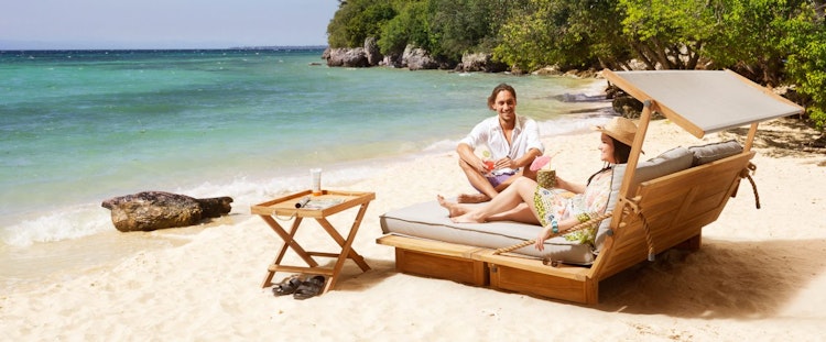 Apple Bee Sonnendach ROBINSON, Teak / BEE WETT (100 % Polypropylen) Grizzle - Auslaufartikel