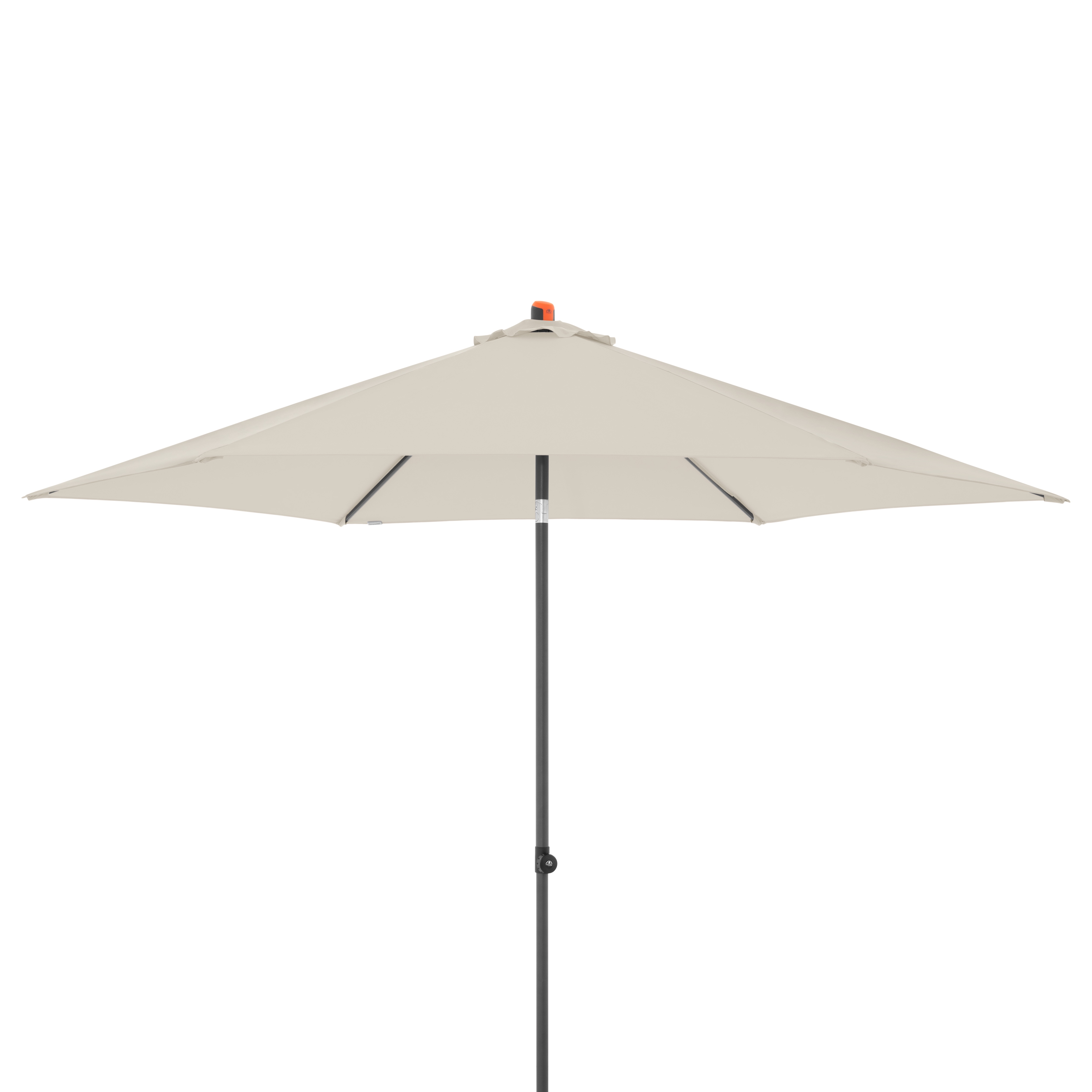 doppler Mittelmastschirm myZONE 300 Push up, Aluminium Anthrazit / 100 % Polyester 180 g/m² Natur