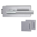 Vorschaubild Griffwerk PURISTO 1.0 -Edelstahl poliert Ganzglastürbeschlagset -3-teiliger Bandsatz -mit Griff ARICA Klippt. -EP/EM -UV