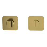 Griffwerk Schlüsselrosettenpaar ONE abgerundet WC Flachrosette Gold matt