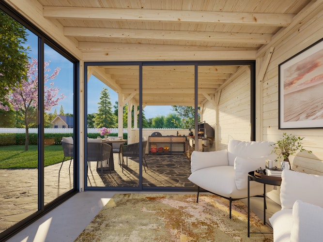 Palmako Carport/Pavillon Connect Lenna 24,9 m² Set 416 Slide