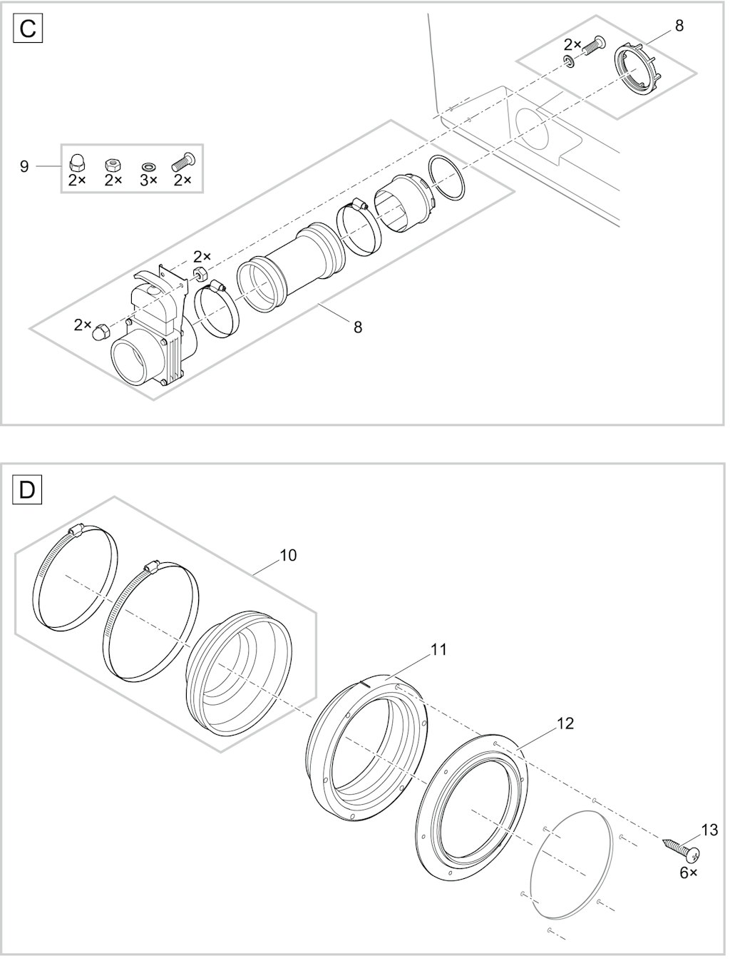 Explosionszeichnung Ersatzteile