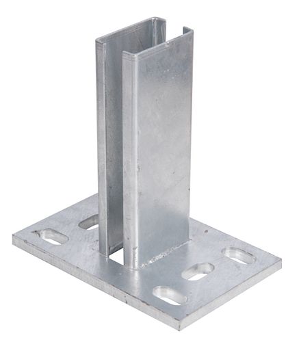 Alberts® Pfostenträger f.Zaunpfosten Doppelstab-Gittermatten,fvz,z.Aufschraub.,150x100 686055