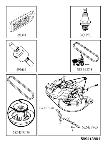 Husqvarna Gartentraktoren 960510145 Traktor TC 139T