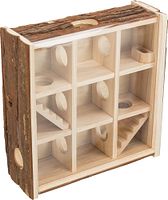 TRIXIE Turm mit 9 Kammern, Hamster, Rindenholz, 30 × 30 × 10 cm