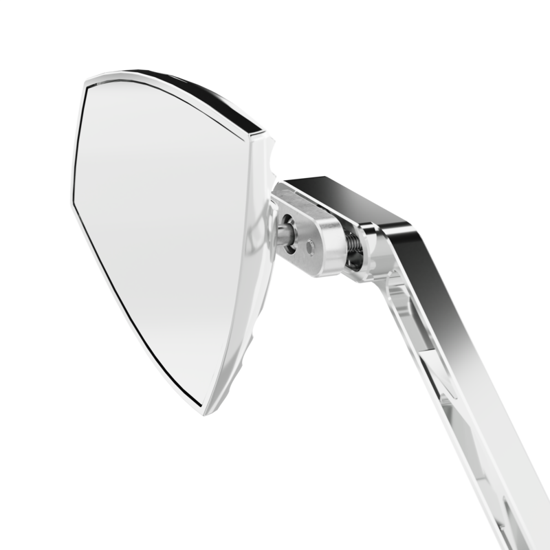 HIGHSIDER pro Spiegel Wave Schwarz/Chrom (Paar)