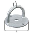Vorschaubild Alberts® Befestigungsbügel, feuerverzinkt, zum Aufschrauben, Aufschraubplatte ⌀100 mm 657239