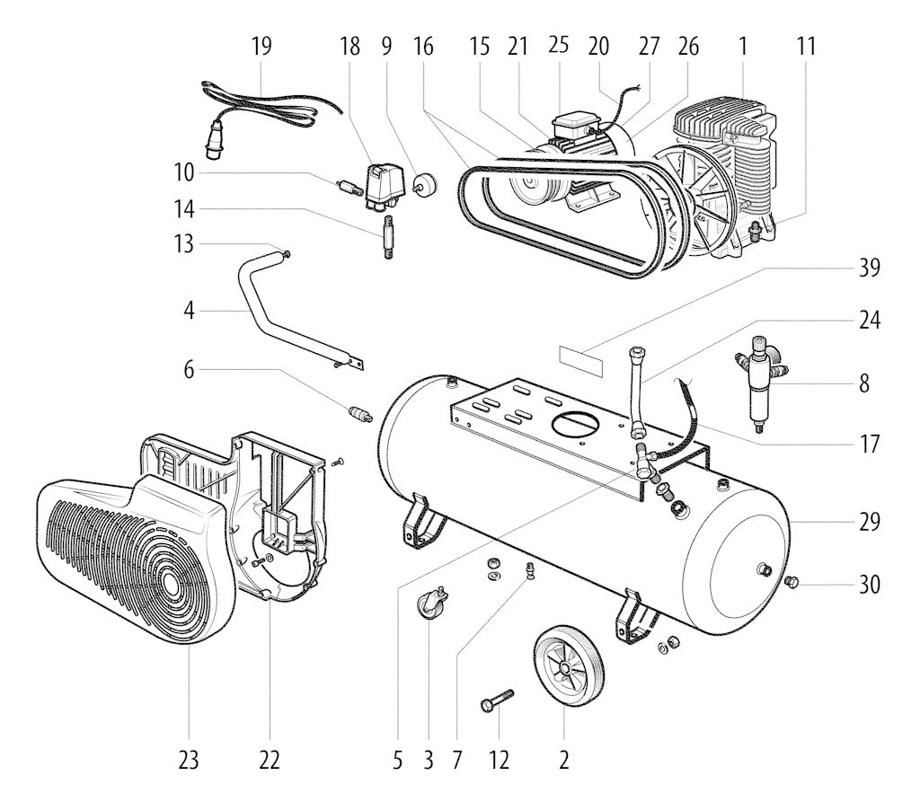 Explosionszeichnung Ersatzteile