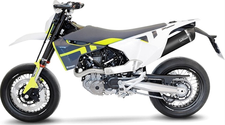 LeoVince SLIP-ON Edelstahl SBK NERO für HUSQVARNA 701 SUPERMOTO / ENDURO / ENDURO LR mit Katalysator