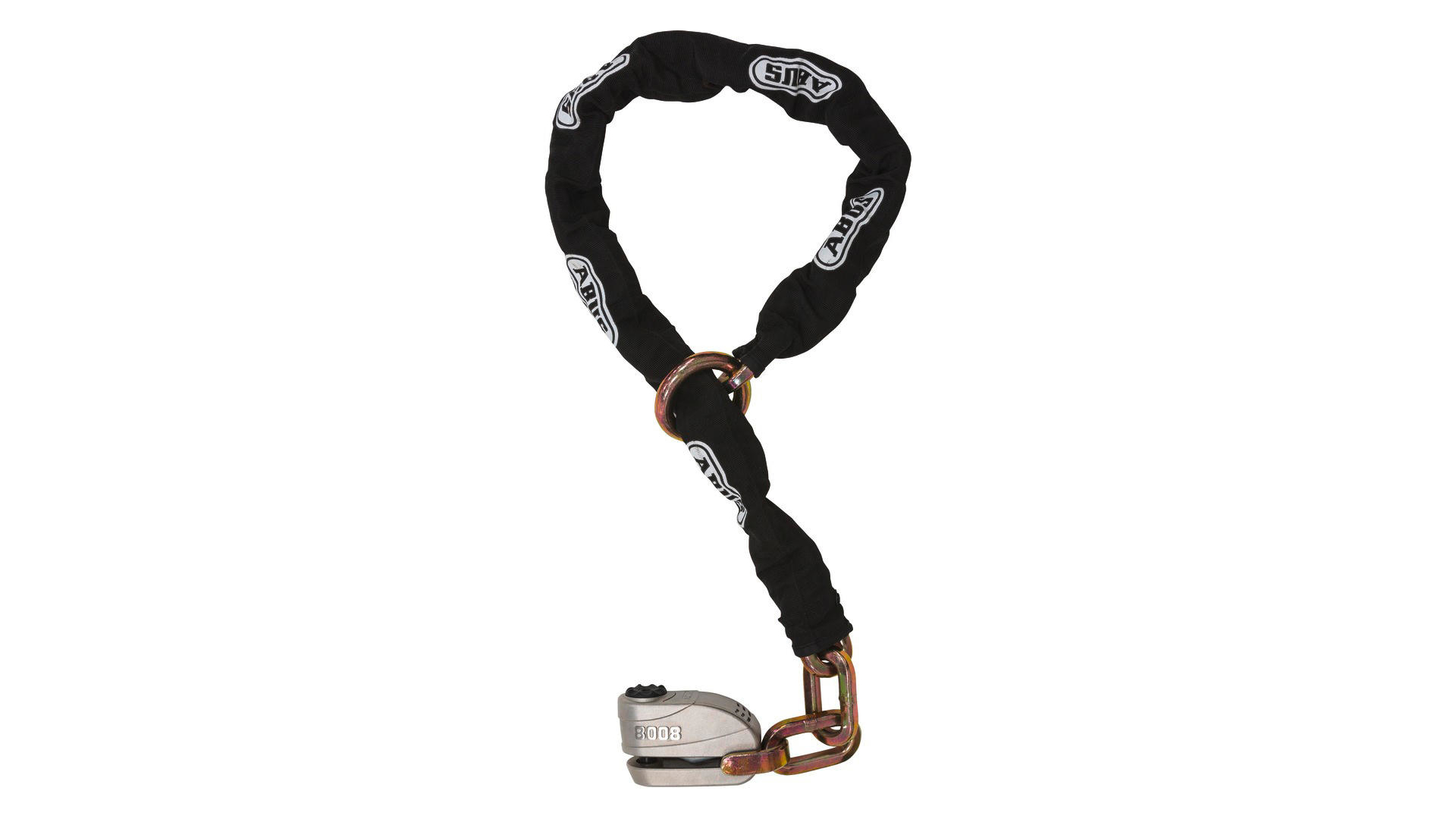 ABUS Bremsscheibenschloss-Set GRANIT Detecto XPlus 8008 Schwarz 120 cm