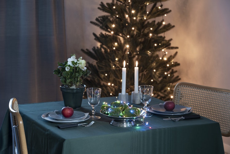 Konstsmide Weihnachtsbeleuchtung  Micro LED Lichterkette kupferfarben Draht