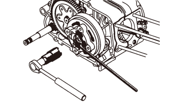 Bikeservice Kupplungshalteschlüssel 58 mm, 4-Nuten