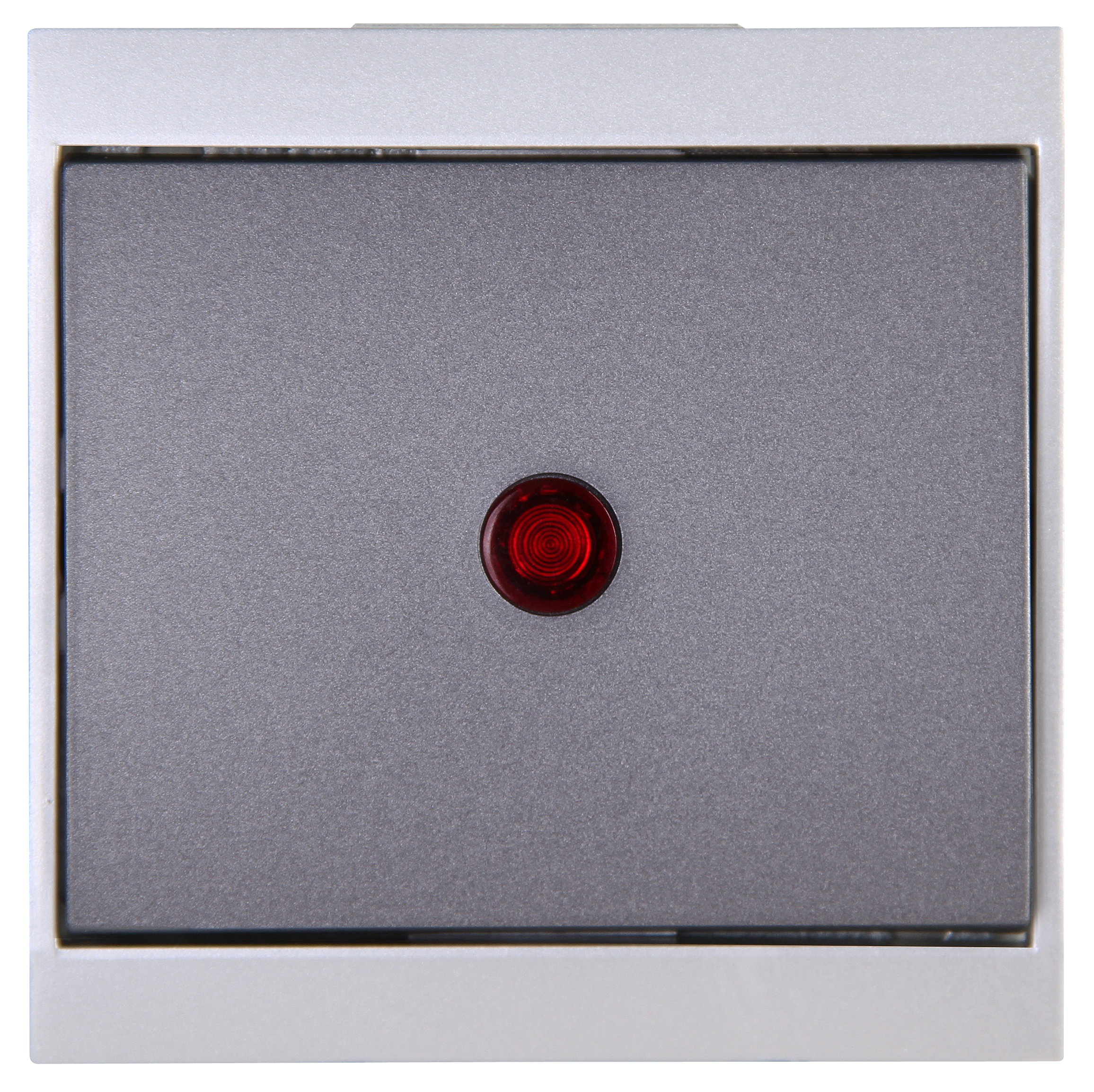 Kopp Kontrollschalter MALTA silber/anthrazit beleuchtet