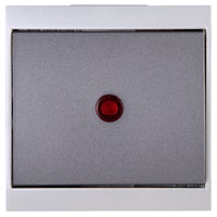 Kopp Kontrollschalter MALTA silber/anthrazit beleuchtet