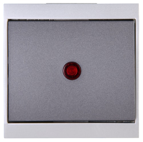 Kopp Kontrollschalter MALTA silber/anthrazit beleuchtet