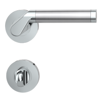Griffwerk CORINNA Schraubtechnik GK4 -Chrom/Edelstahl Rosettengarnitur -Schraubt. -WC -TS 40-45mm