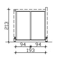 Skan Holz Seitenwände aus Polycarbonat für Terrassendach (freistehend)