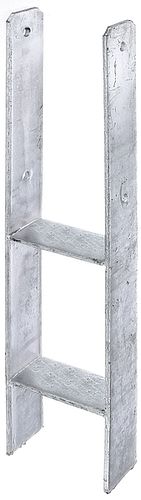 Alberts® H-Pfostenträger 300x60x6mm Gesamtlänge 600mm für verschiedene Pfostenstärken
