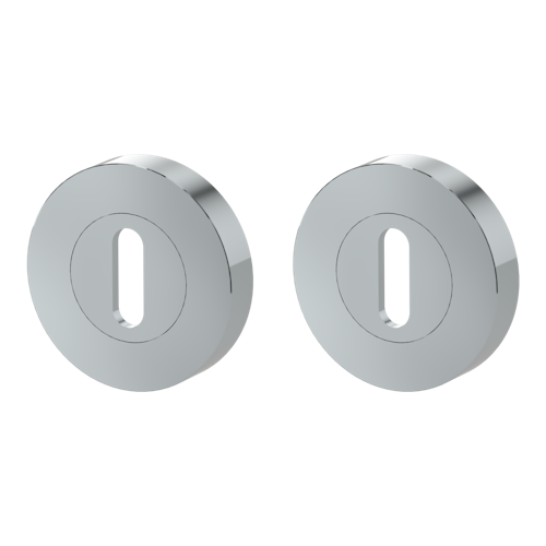 Griffwerk Rosettenpaar rund GK4 -Chrom Schraubt. -BB