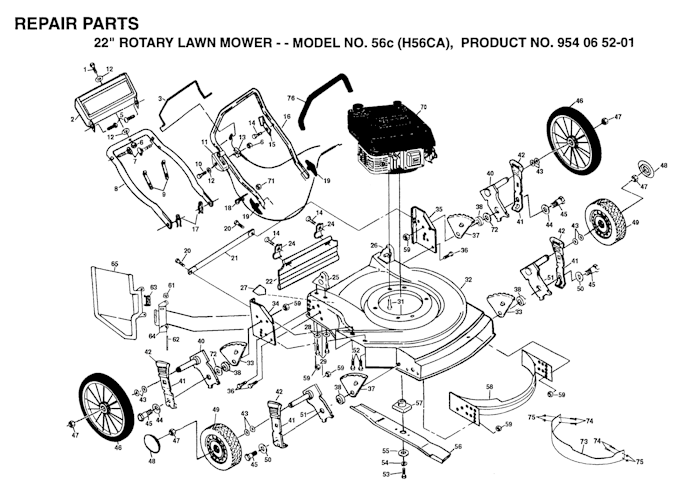 Husqvarna Rasenmäher gelegentliche Nutzung 56 C, H56CA, 954065201, 1994-01