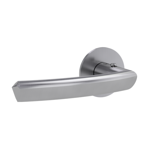 Griffwerk Türgriff smart2lock 2.0 JETTE CRYSTAL PIATTA S -Edelstahl matt Griffpaar mit Drückerrosetten