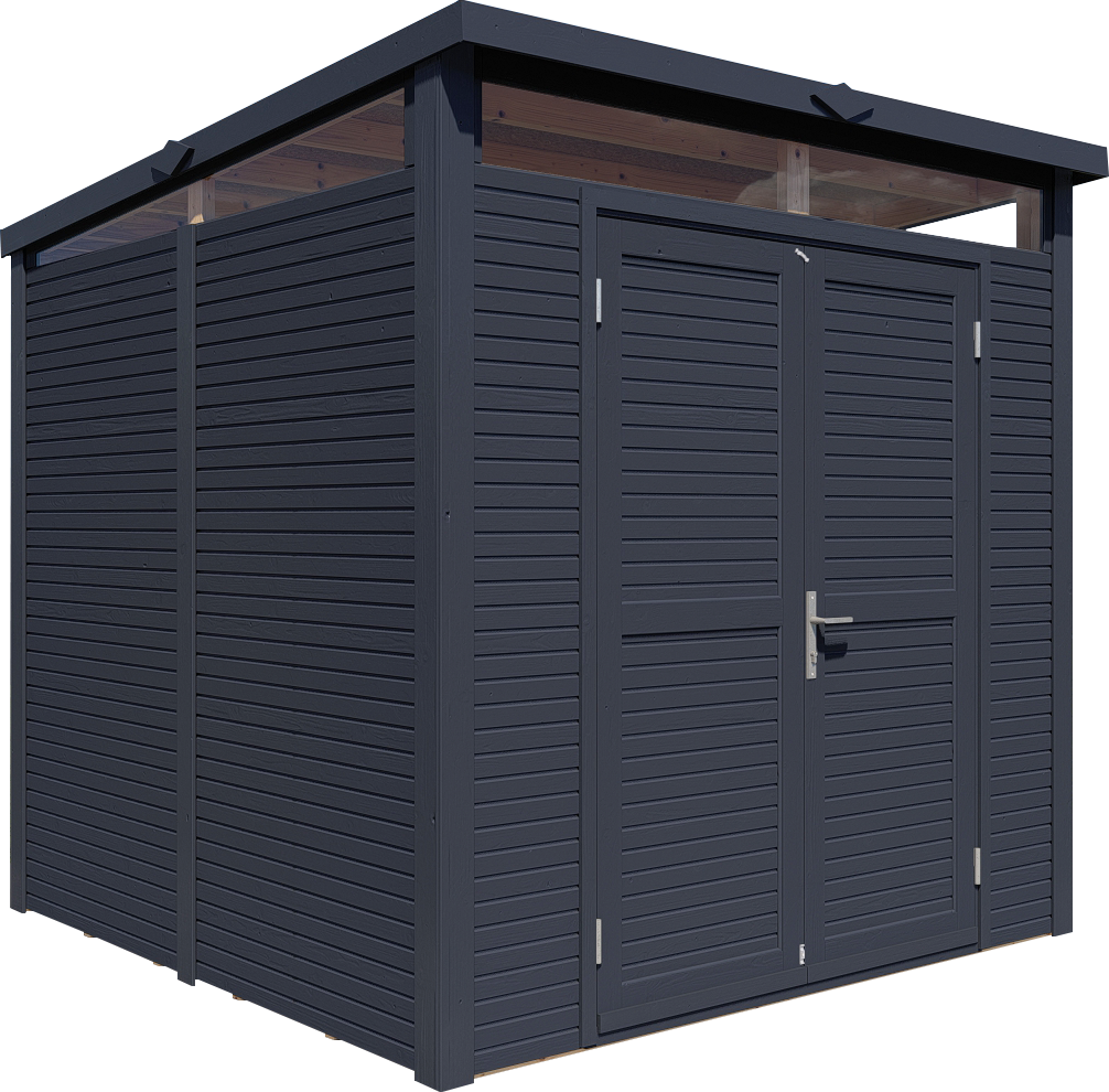 Thumbnail - Bertilo Gartenhaus Woodline Pent - 18 mm anthrazit