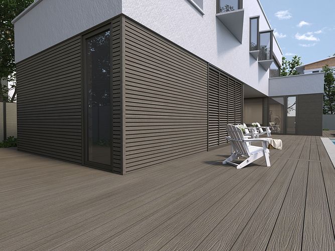 NewTechWood WPC Fassadenverkleidung Castellation Pro 35  BSK D 33 x 215 mm