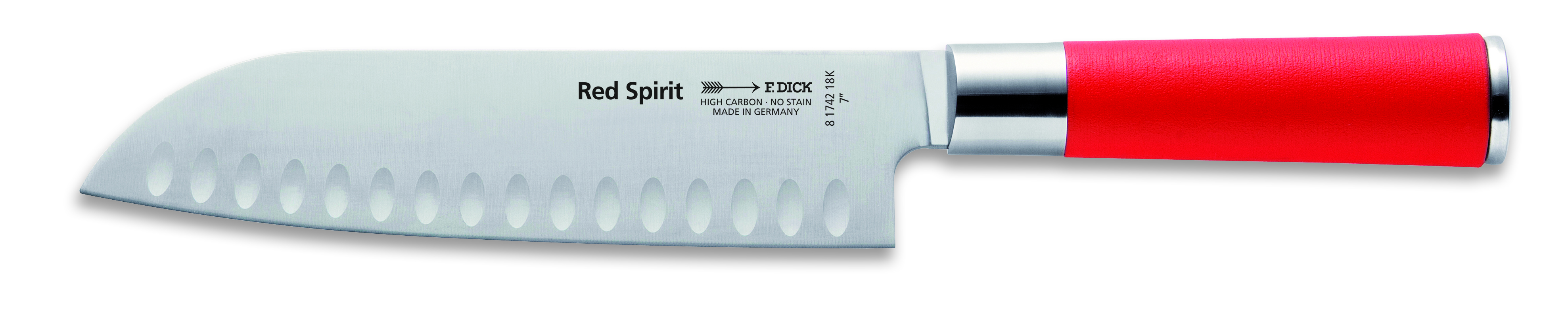 DICK Santoku mit Kullen RED SPIRIT 18 cm