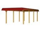 Vorschaubild Skan Holz Wendland - Walmdach Doppelcarport aus Leimholz Breite 630 cm