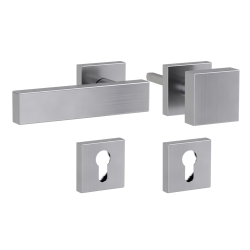 Griffwerk Wechselgarnitur CARLA Square-Edelstahl matt-Klipptechnik