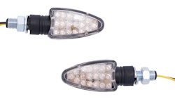 Spec-X LED-Blinker Arrow Schwarz 18 mm kurzarm Paar