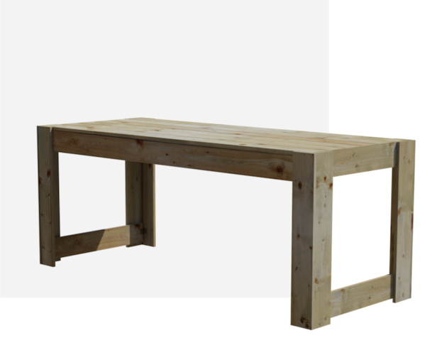  Ante Gartenmöbel-Set 2 inkl. 1 Tisch, 2 Hocker und 1 Bank