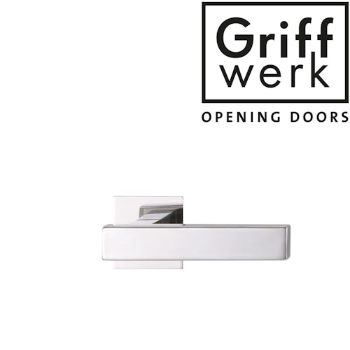 GRIFFWERK Griffpaar für Schlosskasten CUBICO Piatta-Edelstahl poliert DESIGN MANUFAKTUR