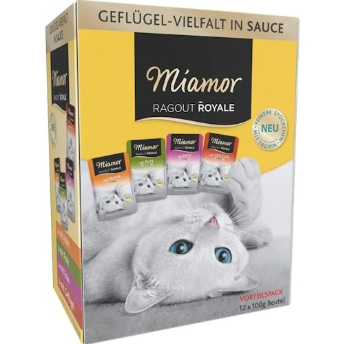 Miamor Ragout Royale Geflügelvielfalt 12x100g Multipack Katzennassfutter