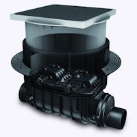 KESSEL 80150S - Grundkörper / Reinigungsrohr Controlfix DN150 für Bodenplatte - schwarze Abdeckung