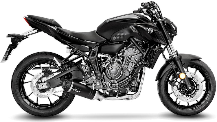 LeoVince Komplettanlage Edelstahl SBK LV ONE EVO Schwarz für YAMAHA MT-07 / XSR 700/XTribute / YZF-R 7 mit Katalysator